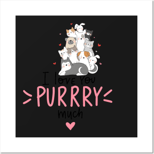 Pink Grey Modern Cartoon Pets Character Cute Posters and Art
